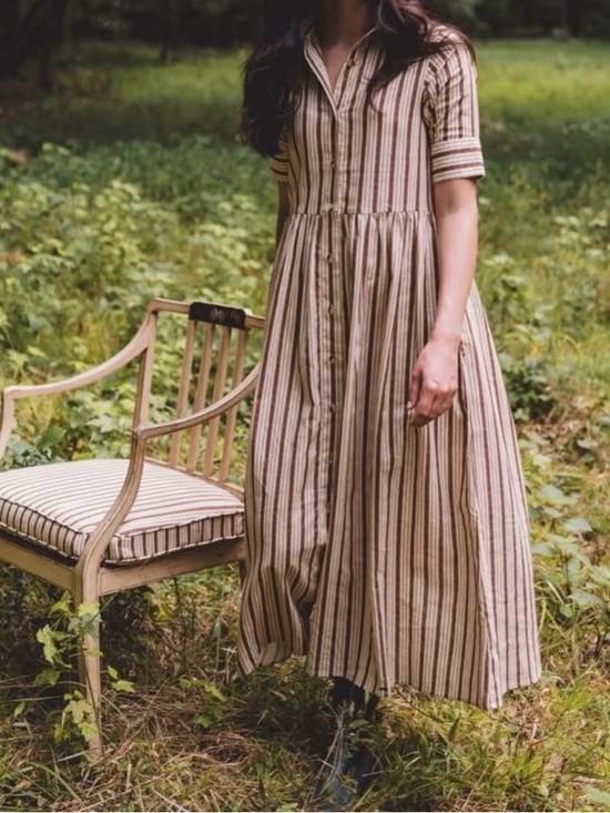 Parterre Dresses & Skirts - Parterre Owen Striped Button-Front Shirt Dress